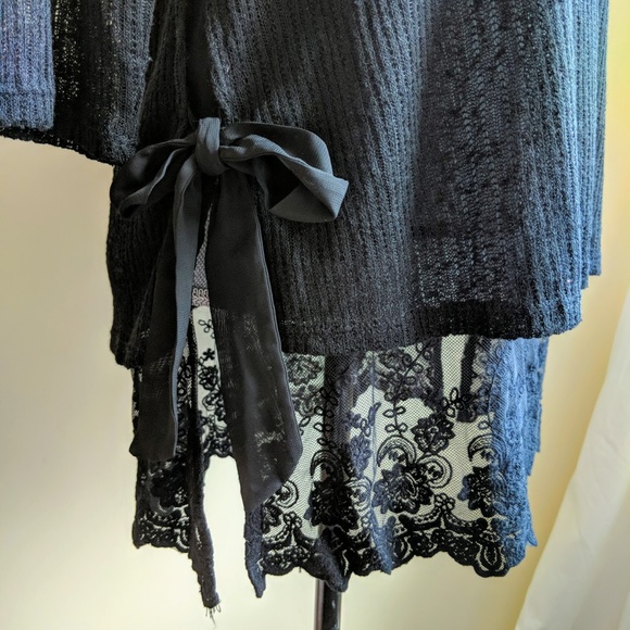[Lauren Conrad] Side Bow Lace Tunic Sz M - Picture 7 of 8